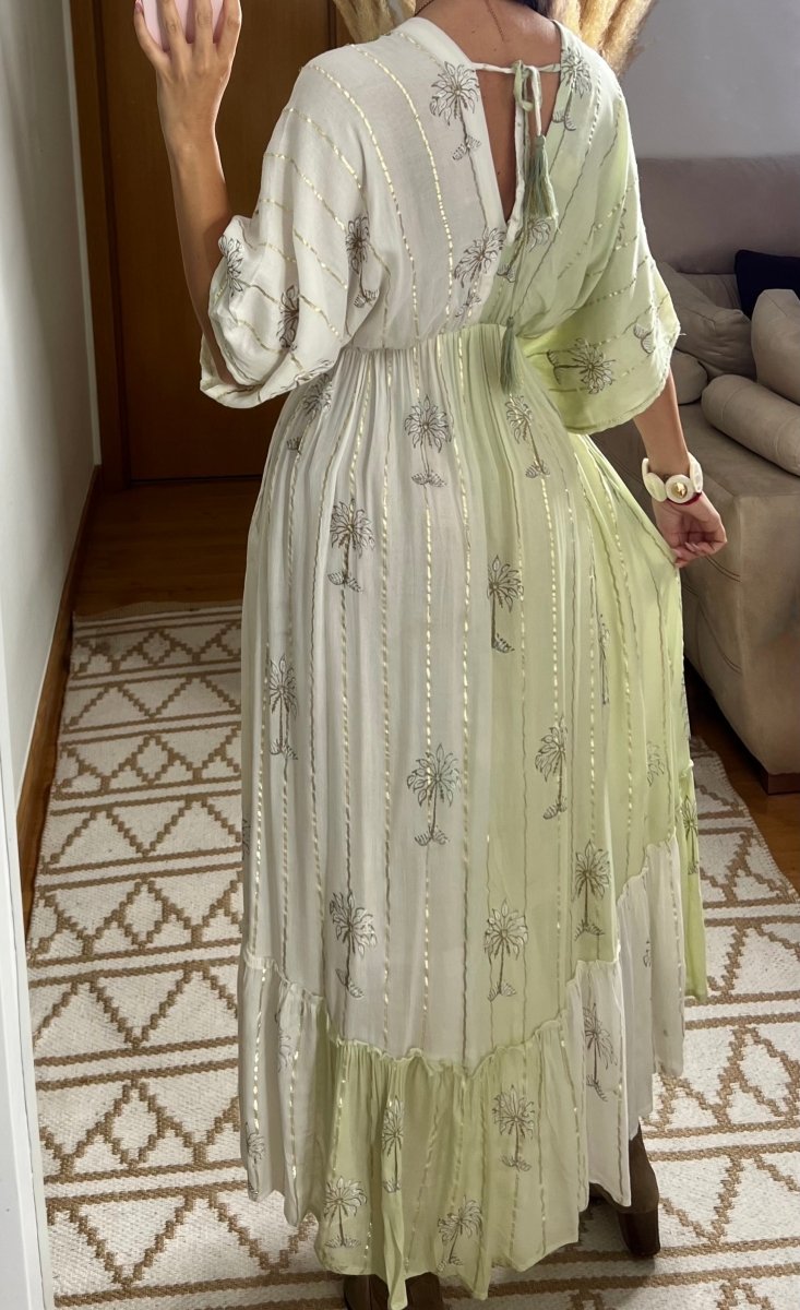 Palm Boho Maxi Dress - Bohèmea Butik