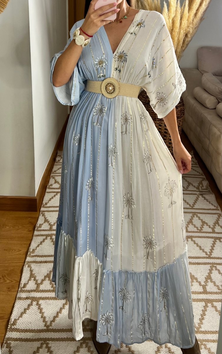 Palm Boho Maxi Dress - Bohèmea Butik