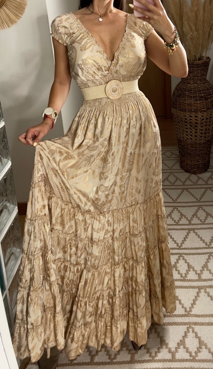 Serene Silk Maxi Dress - Bohèmea Butik