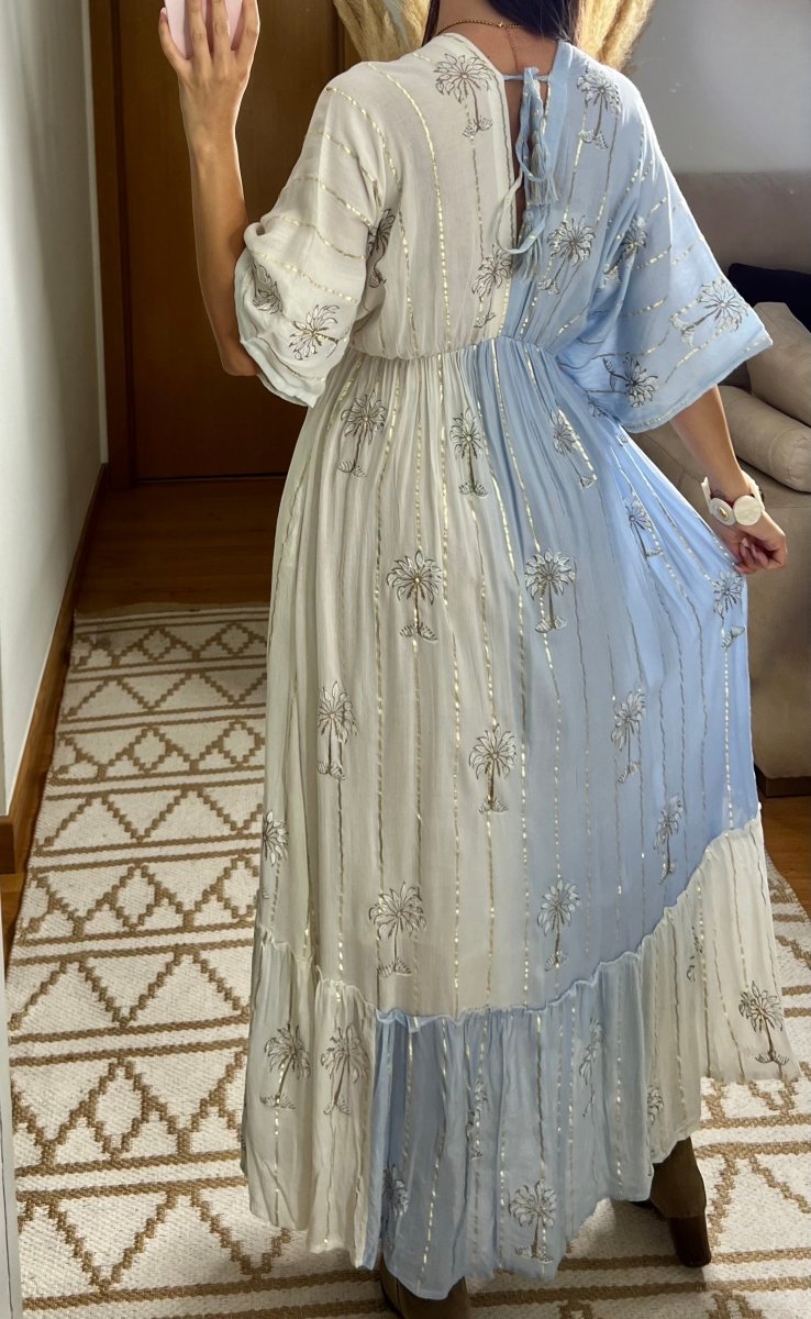 Palm Boho Maxi Dress - Bohèmea Butik