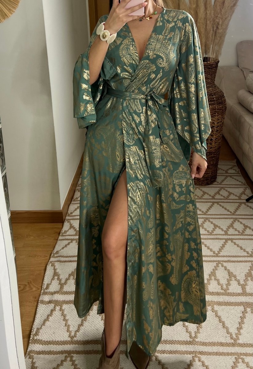 Natural Kaftan Maxi Dress - Bohèmea Butik