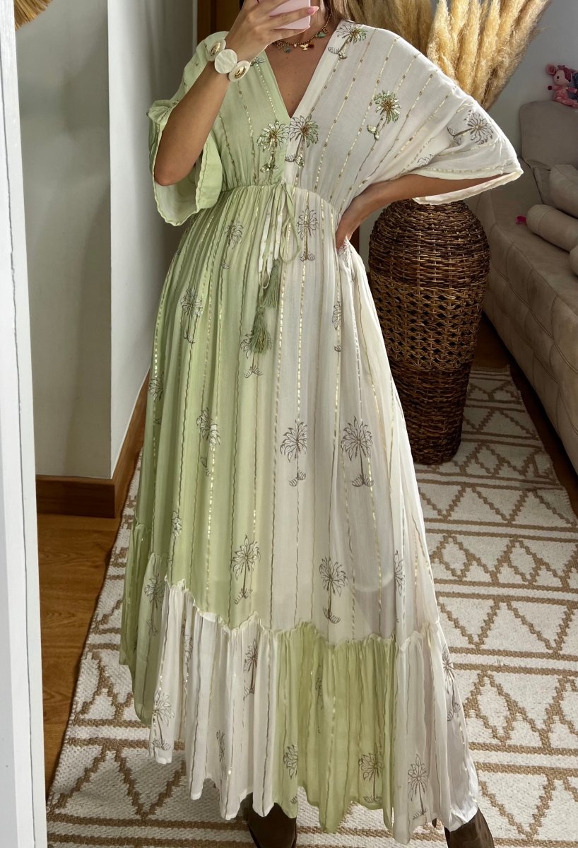 Palm Boho Maxi Dress - Bohèmea Butik