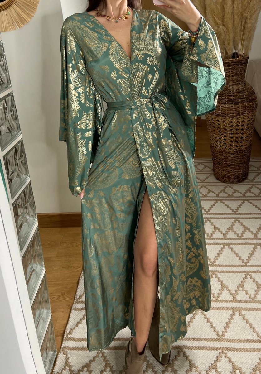 Natural Kaftan Maxi Dress - Bohèmea Butik