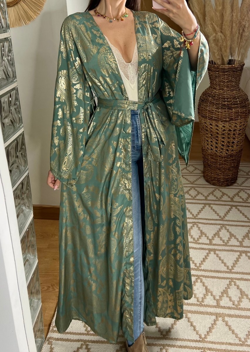 Natural Kaftan Maxi Dress - Bohèmea Butik