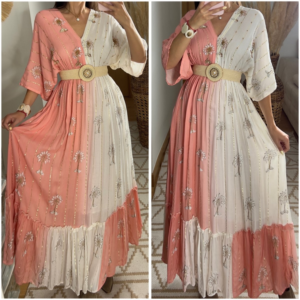Palm Boho Maxi Dress - Bohèmea Butik