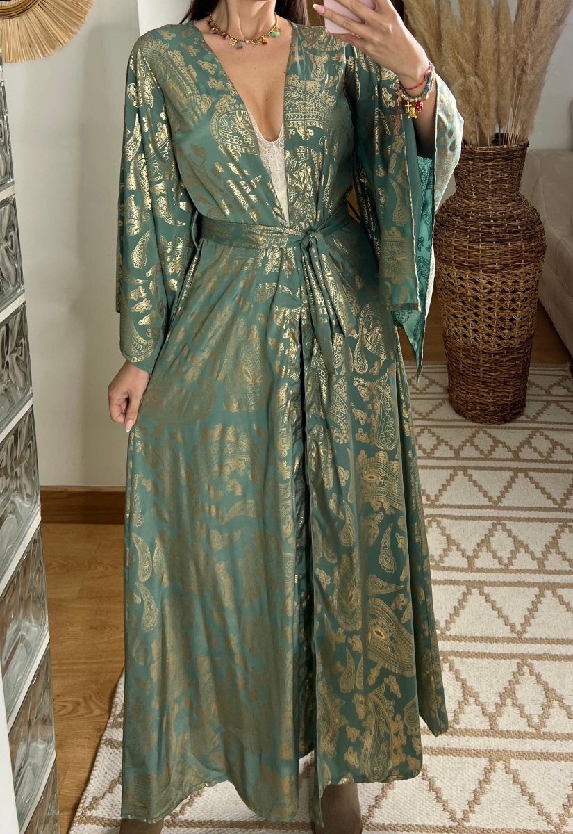 Natural Kaftan Maxi Dress - Bohèmea Butik