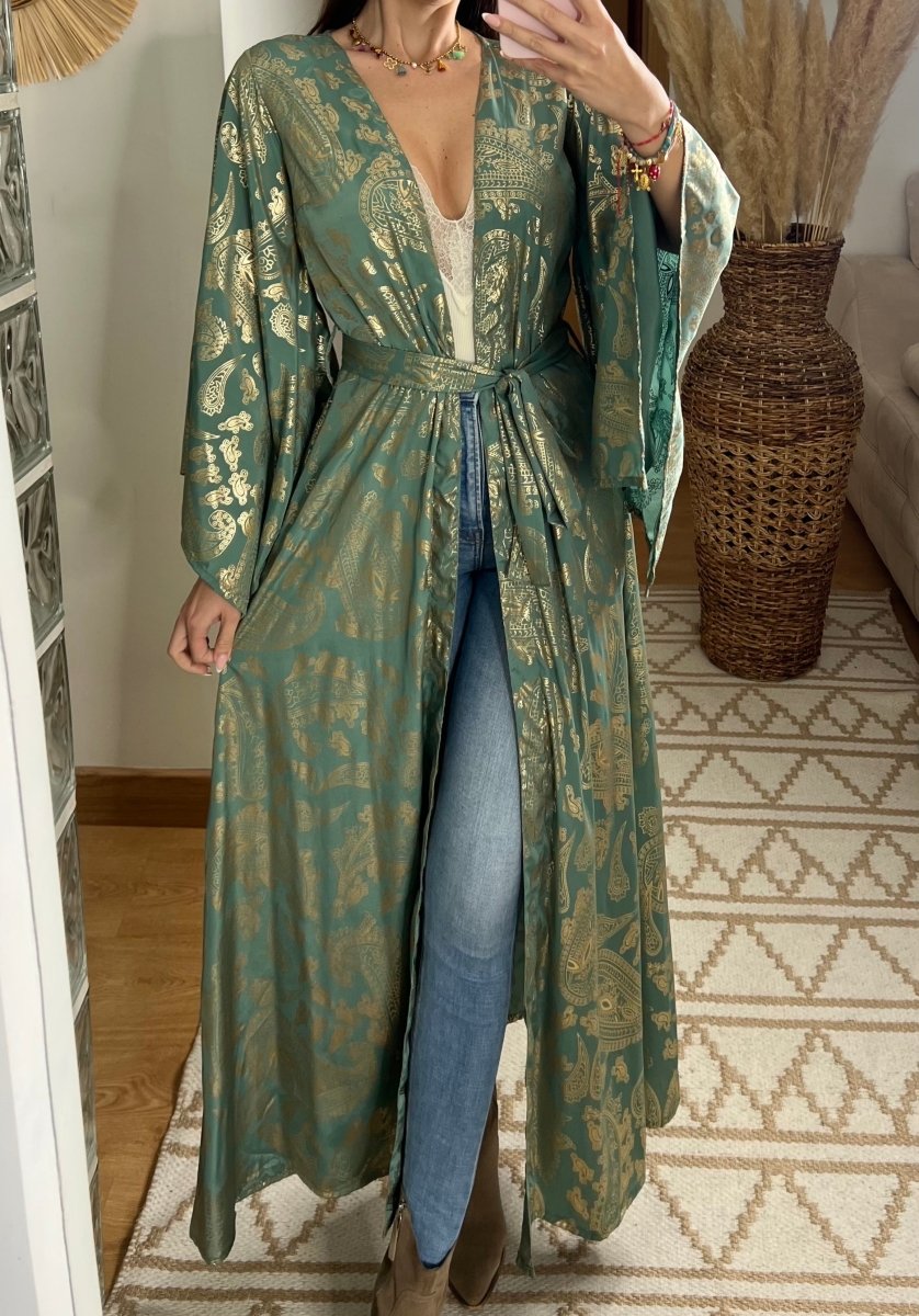 Natural Kaftan Maxi Dress - Bohèmea Butik
