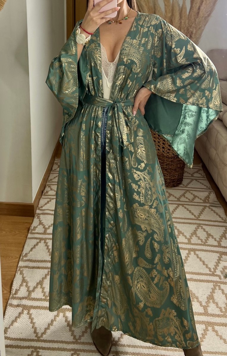 Natural Kaftan Maxi Dress - Bohèmea Butik