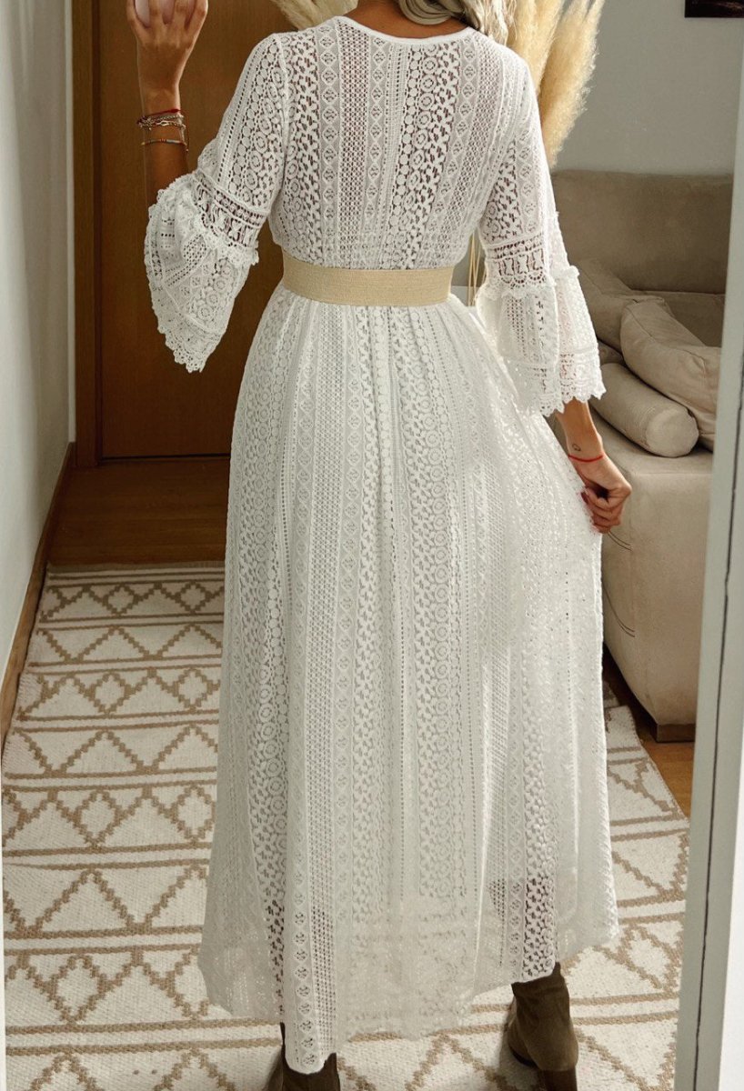Sage Lace Dress - Bohèmea Butik