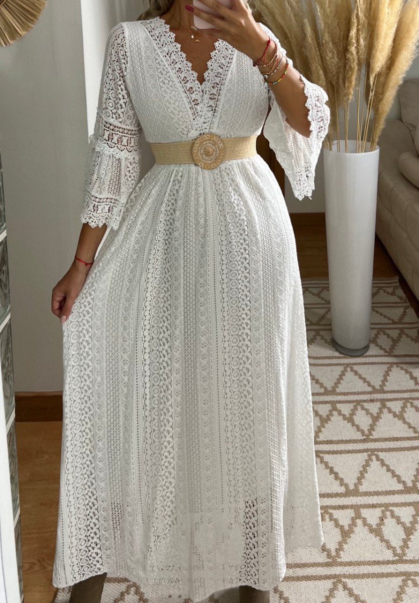 Sage Lace Dress - Bohèmea Butik