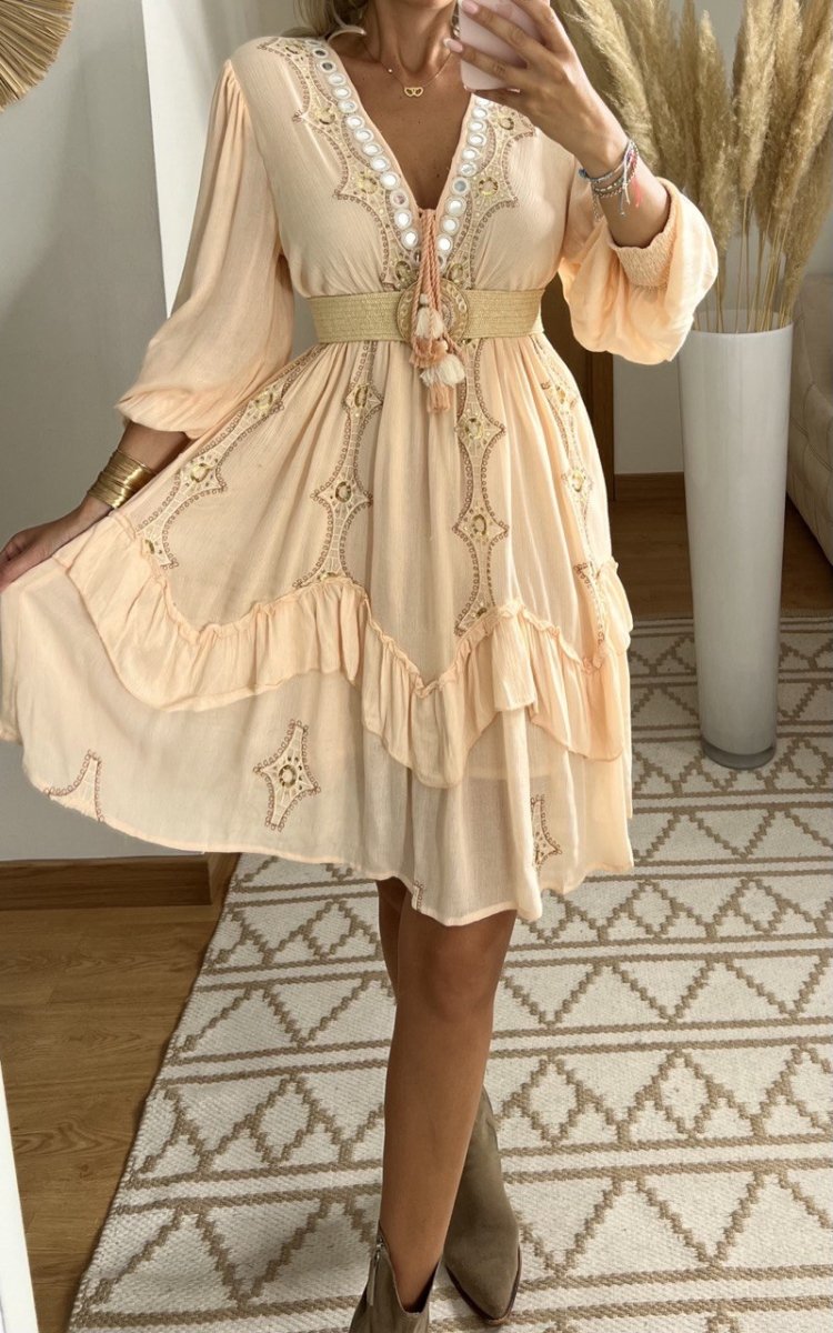 Desert Mini boho Dress - Bohèmea Butik