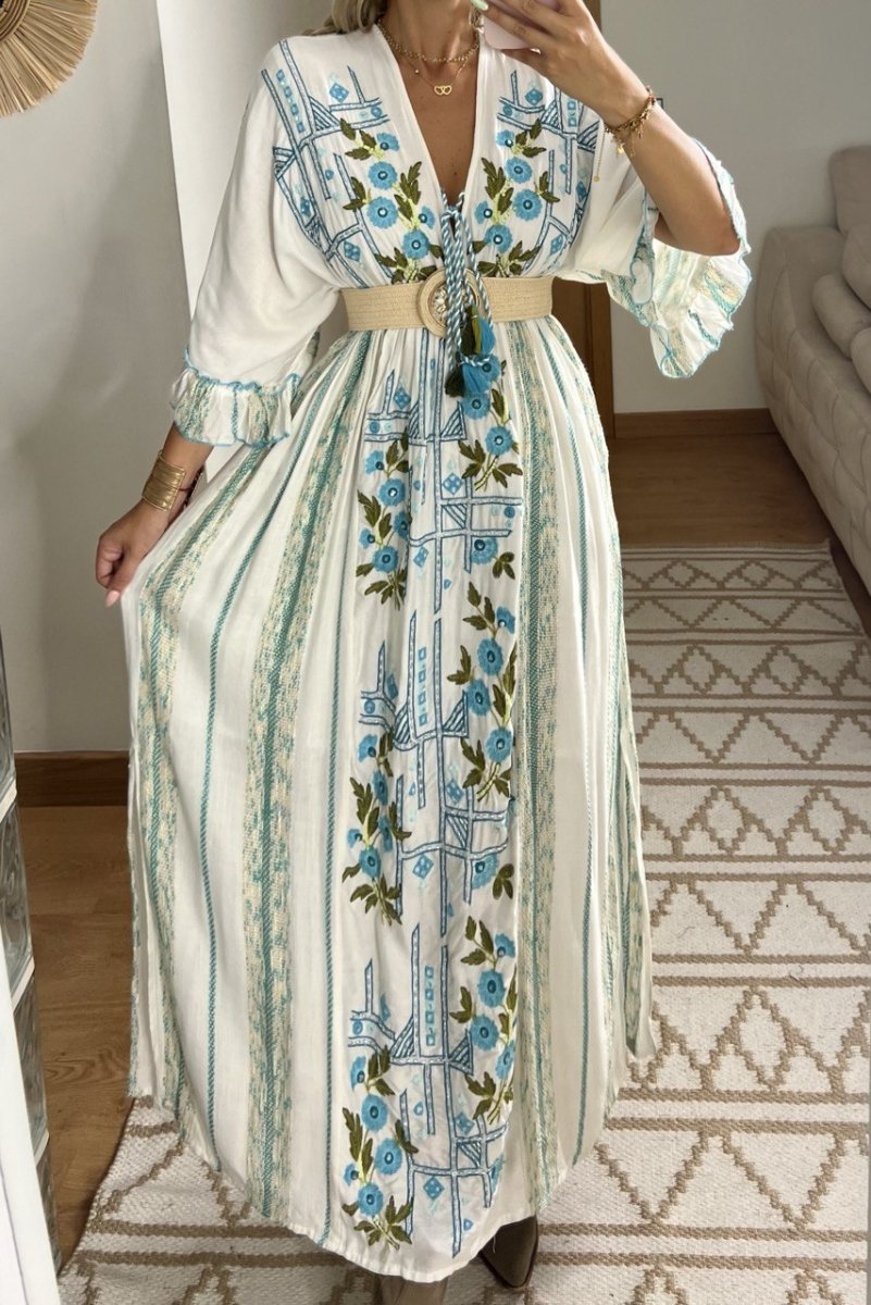 Floral Moon Maxi Dress - Bohèmea Butik