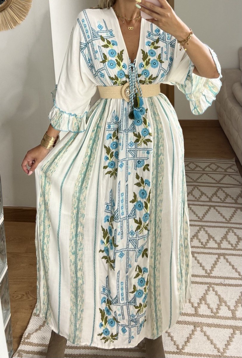 Floral Moon Maxi Dress - Bohèmea Butik