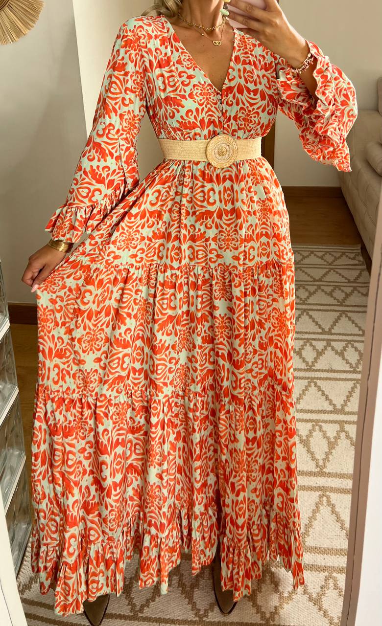 Floral Silk Dress - Bohèmea Butik