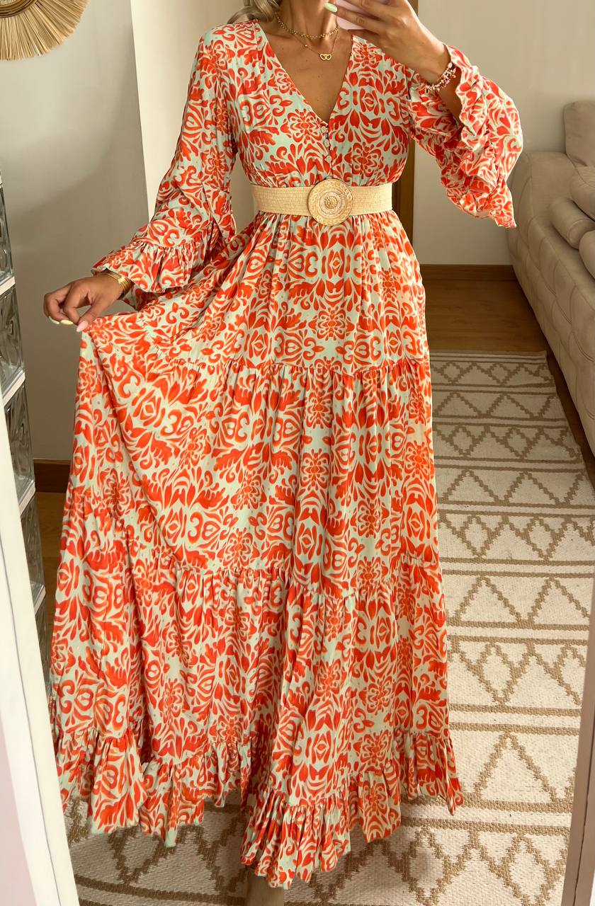 Floral Silk Dress - Bohèmea Butik