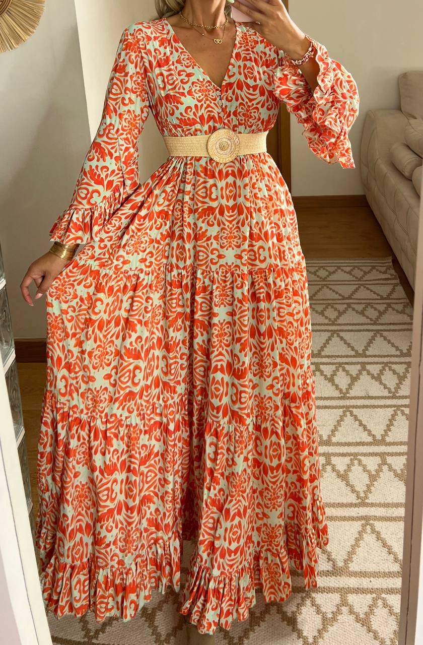 Floral Silk Dress - Bohèmea Butik