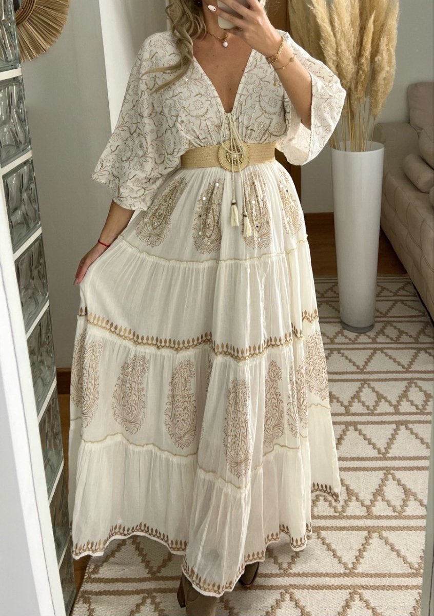 Boho Kimono Bloom Maxi - Bohèmea Butik