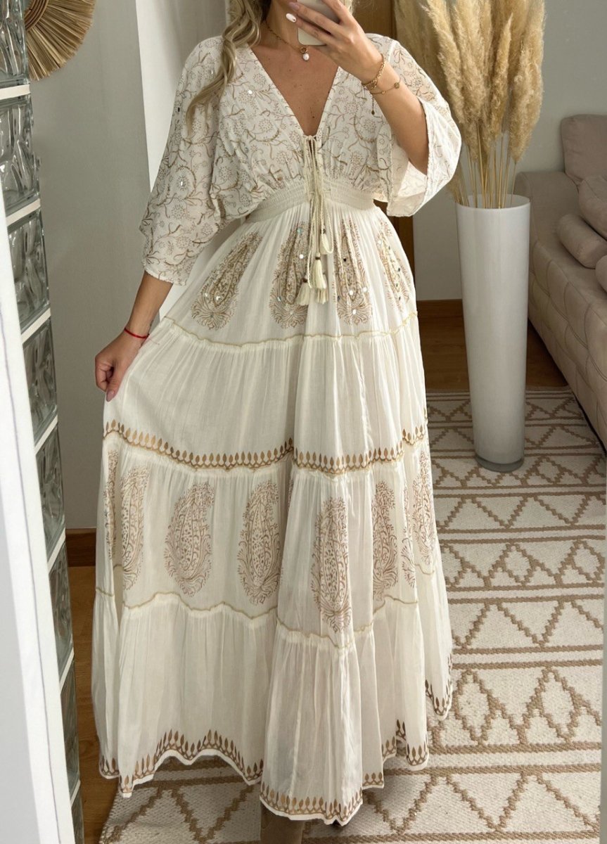 Boho Kimono Bloom Maxi - Bohèmea Butik