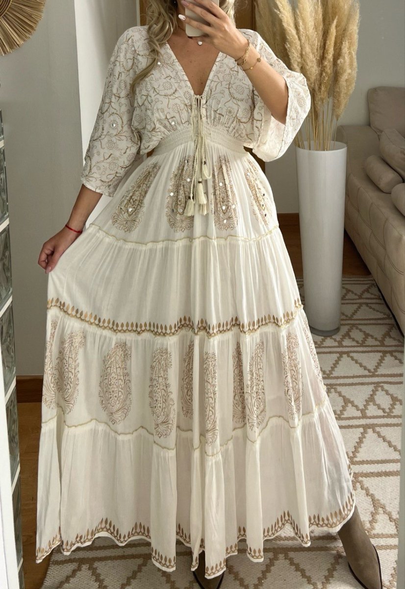 Boho Kimono Bloom Maxi - Bohèmea Butik