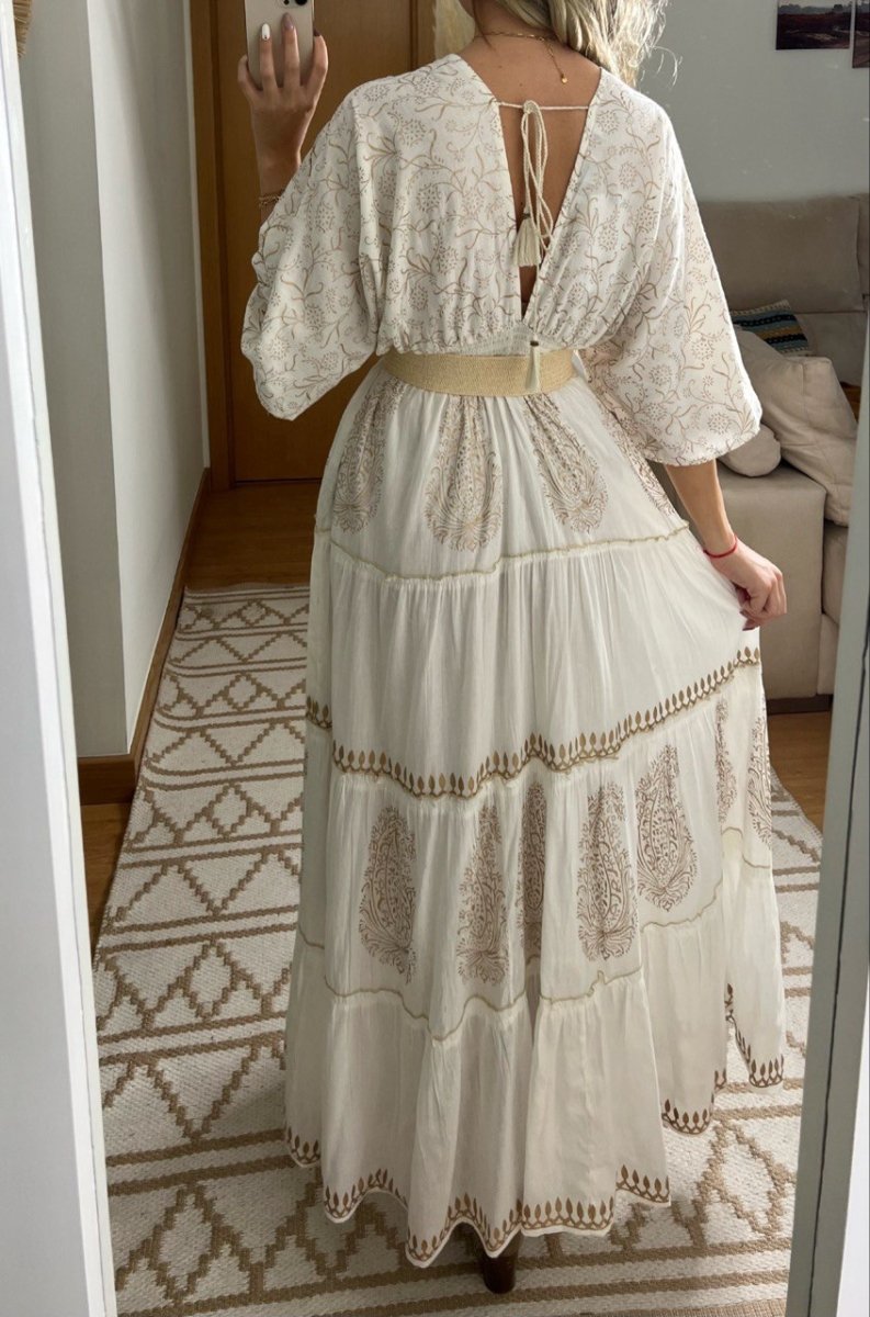 Boho Kimono Bloom Maxi - Bohèmea Butik