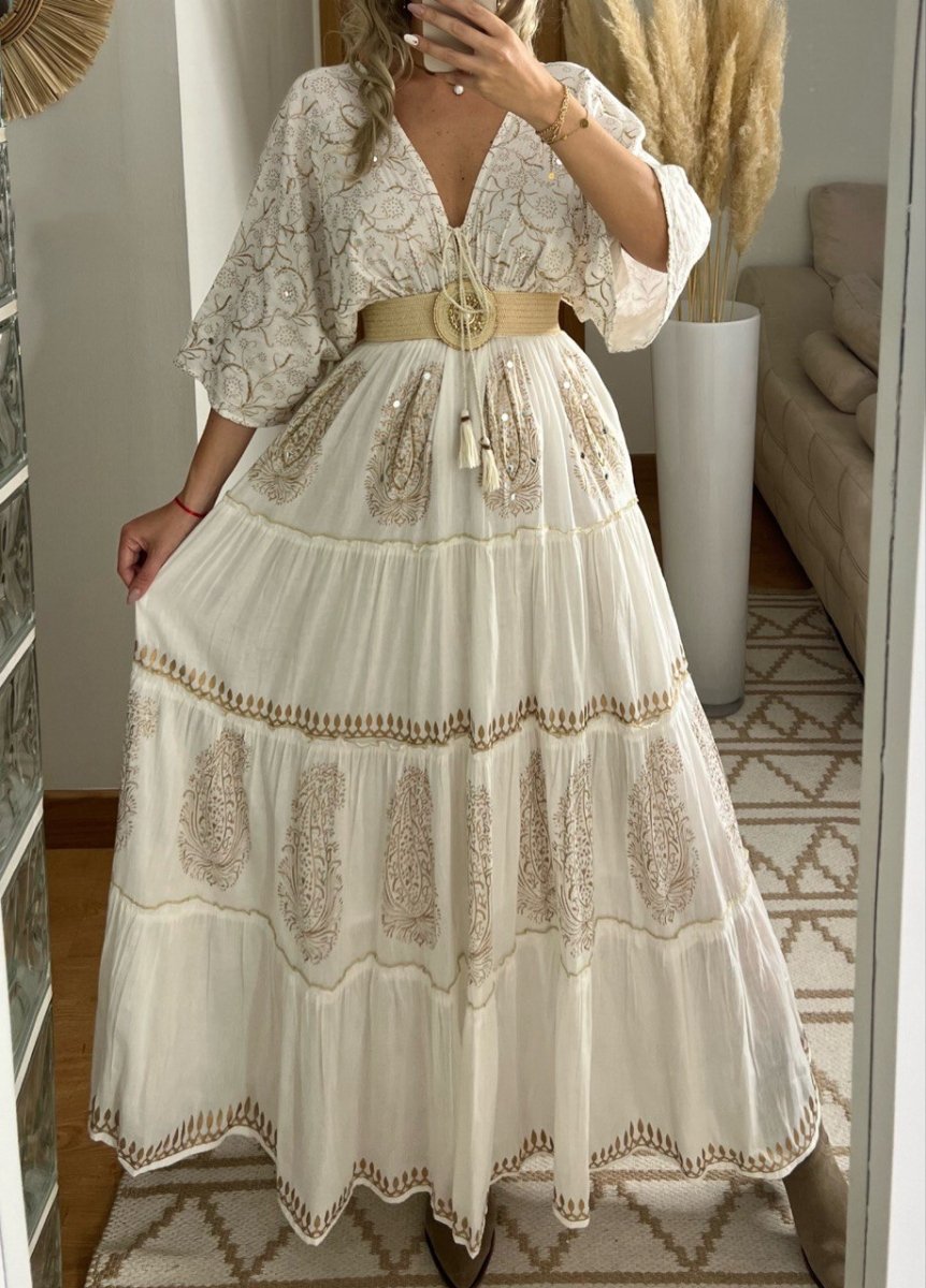Boho Kimono Bloom Maxi - Bohèmea Butik