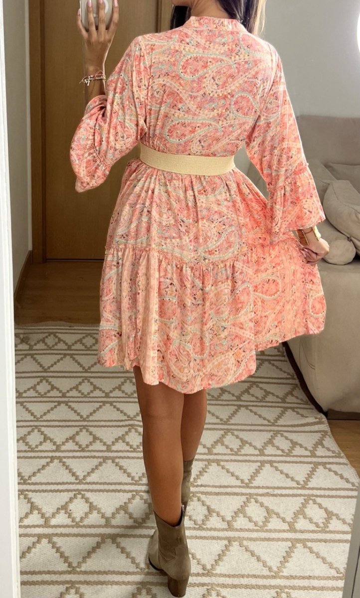 Boho Silk Mini Dress - Bohèmea Butik
