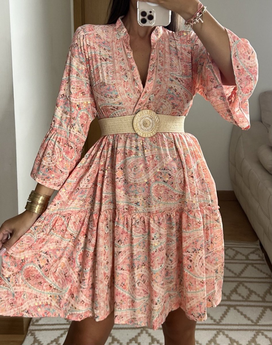 Boho Silk Mini Dress - Bohèmea Butik