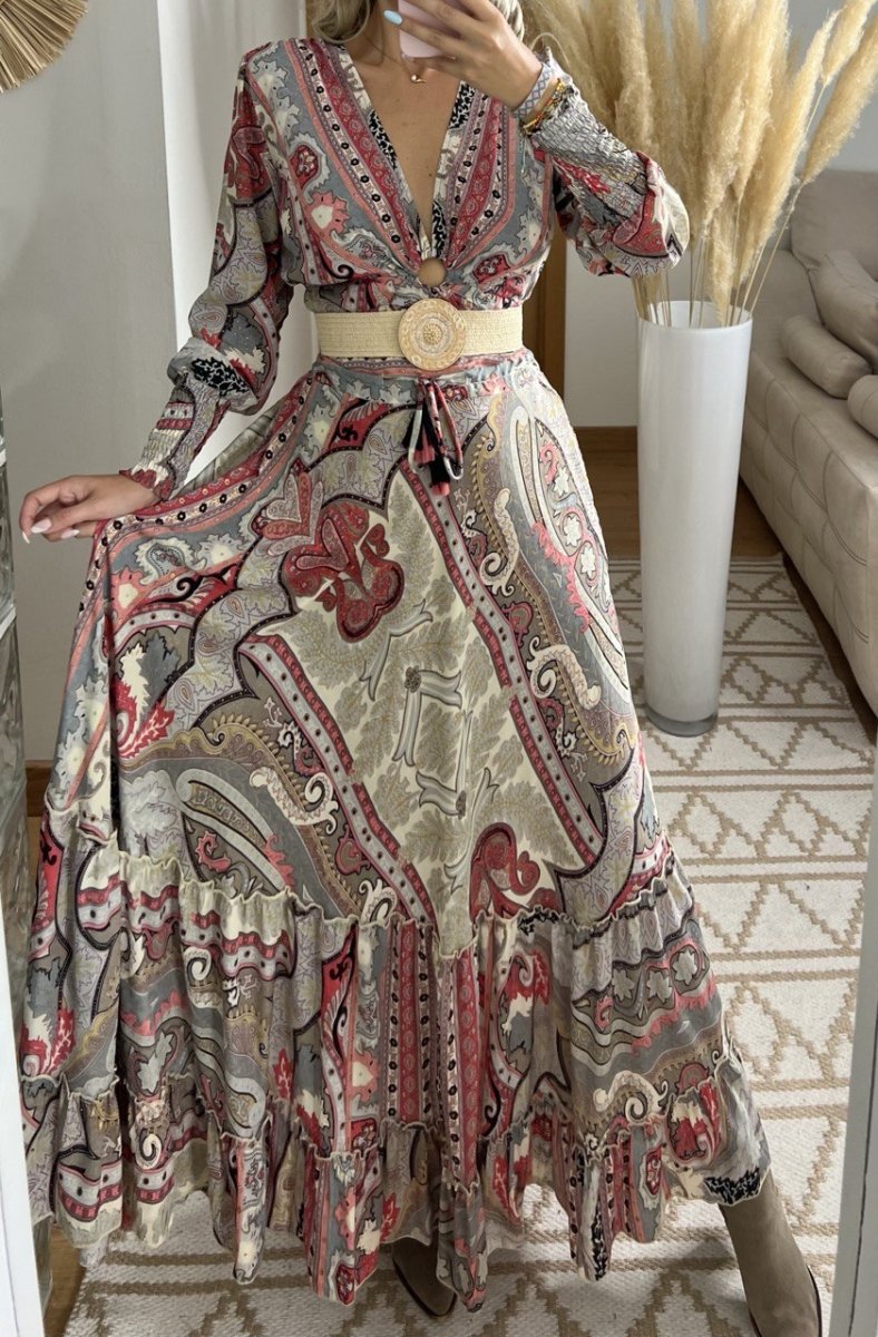 Boho Luxe Silk Set – Top & Maxi Skirt - Bohèmea Butik