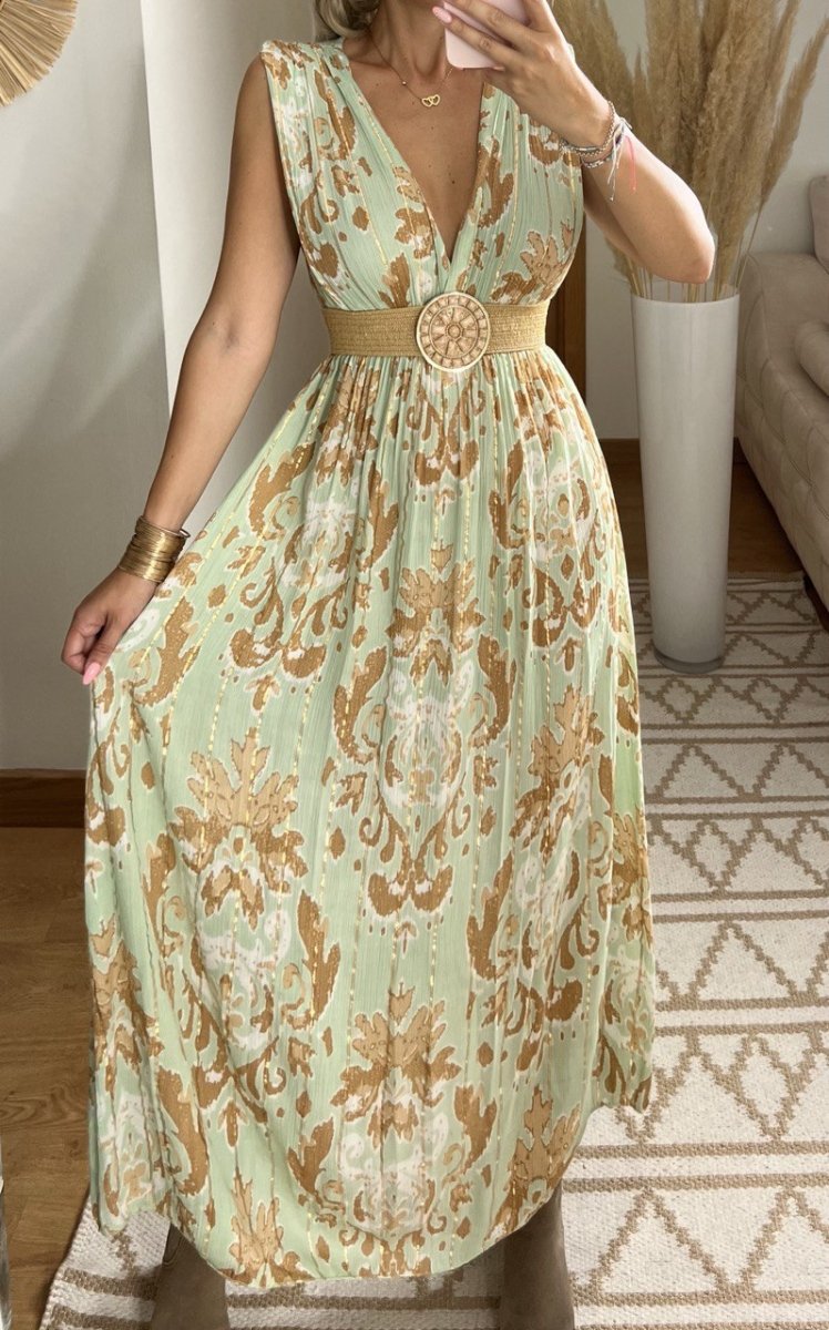 Boho Silk and Viscose Dress – Natural Elegance Style - Bohèmea Butik