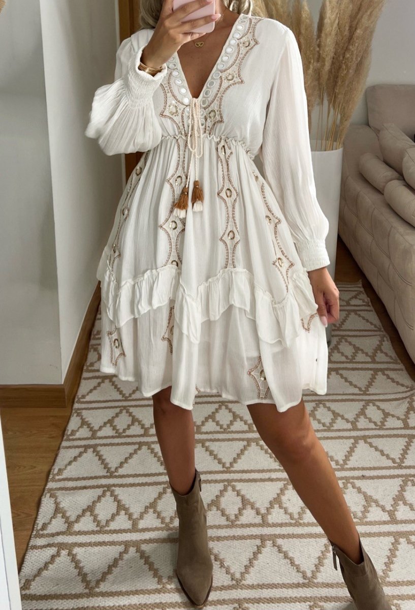 Desert Mini boho Dress - Bohèmea Butik