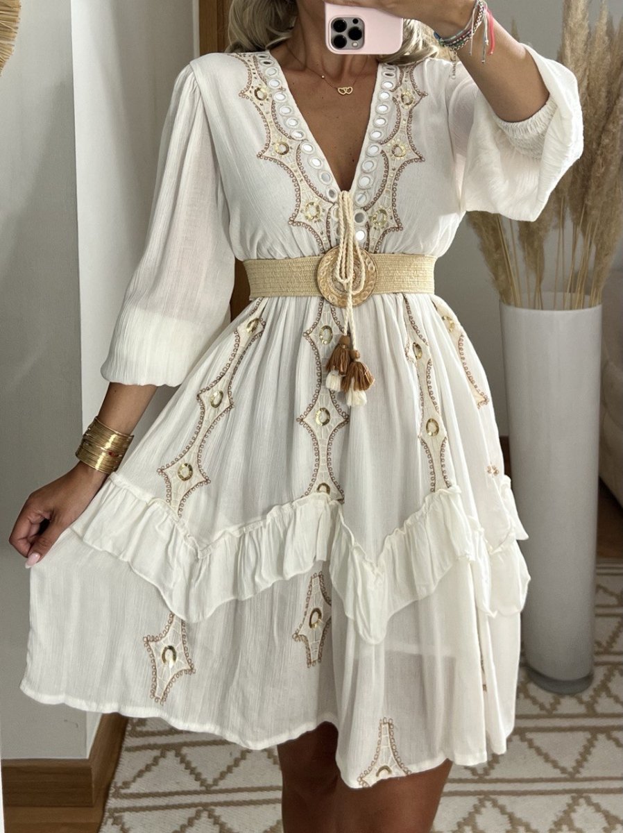Desert Mini boho Dress - Bohèmea Butik