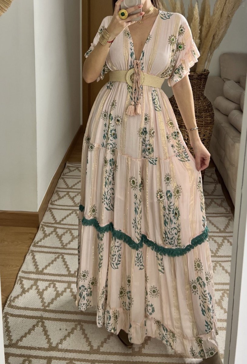 Hand - Embroidered Bohemian Dress - Bohèmea Butik