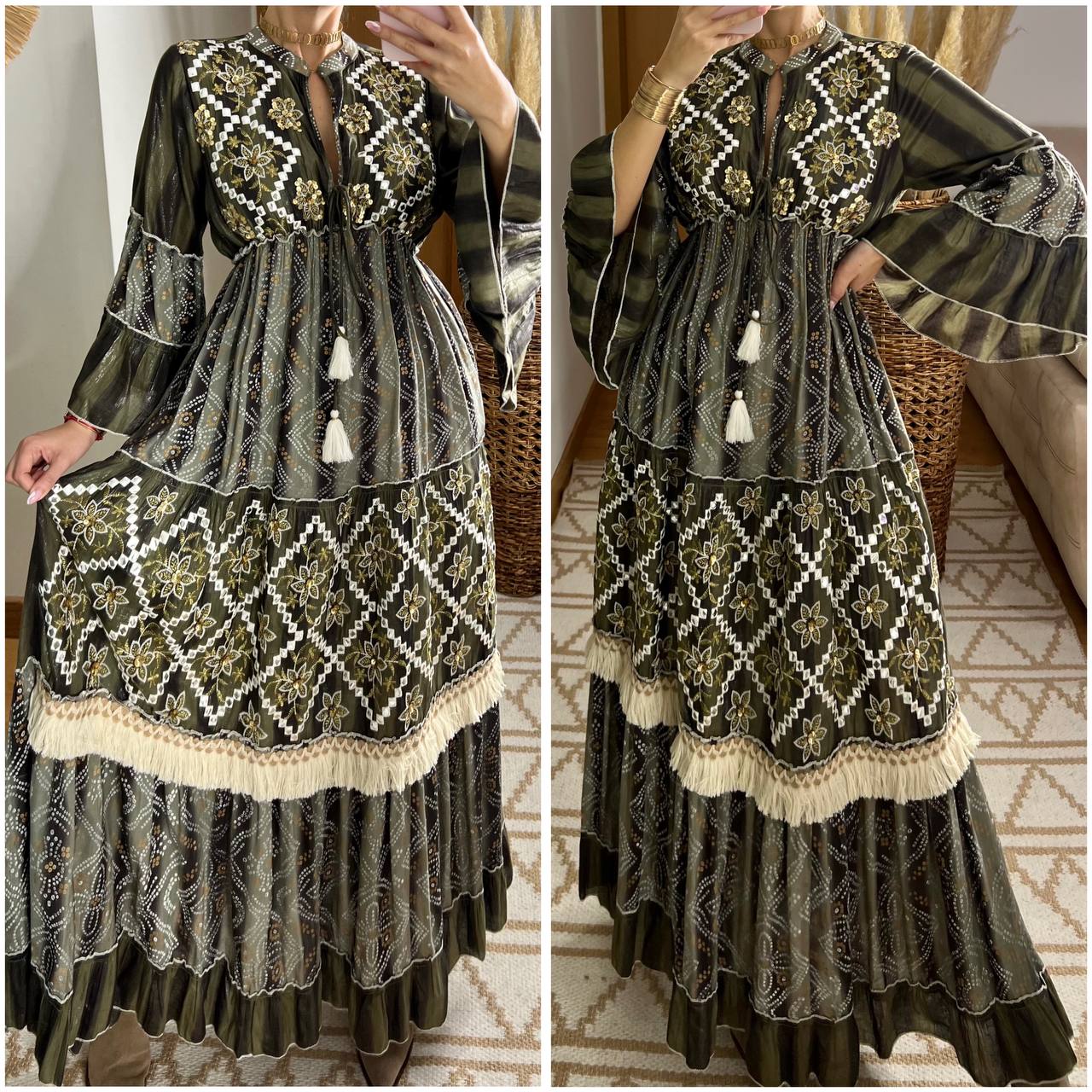Aura Boho Chic Maxi Dress - Bohèmea Butik