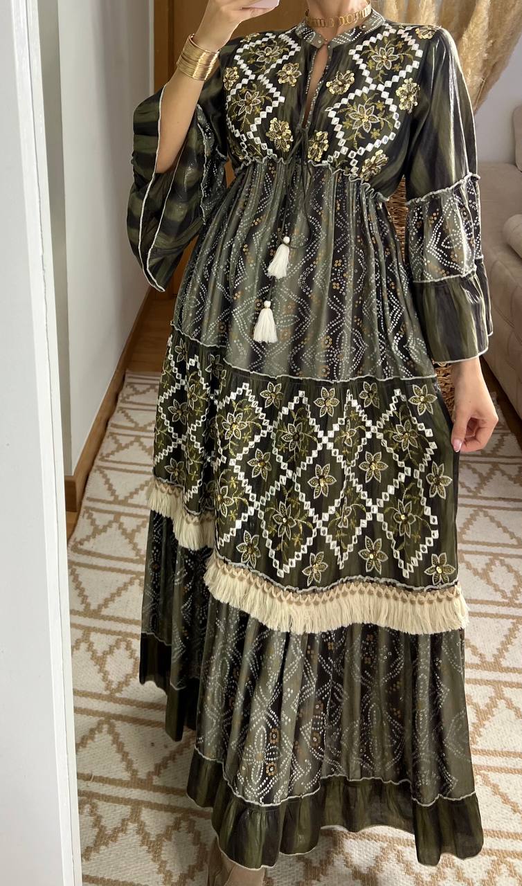 Aura Boho Chic Maxi Dress - Bohèmea Butik