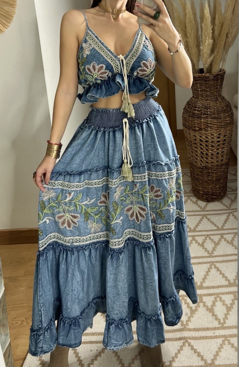 Denim Boho Set - Bohèmea Butik