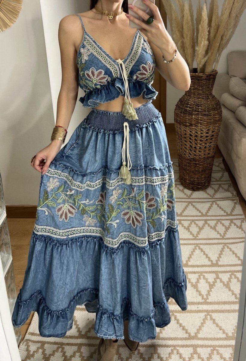 Denim Boho Set - Bohèmea Butik