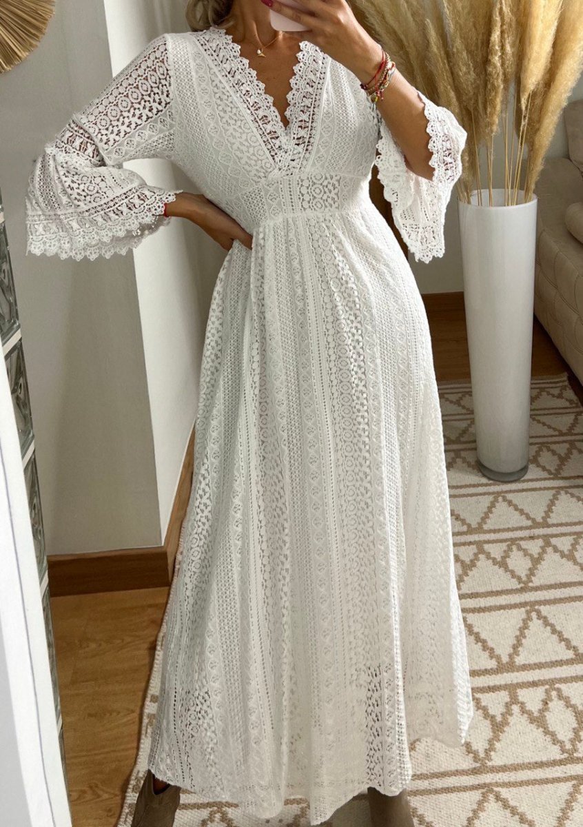 Lace Maxi Bohemian Dress - Bohèmea Butik