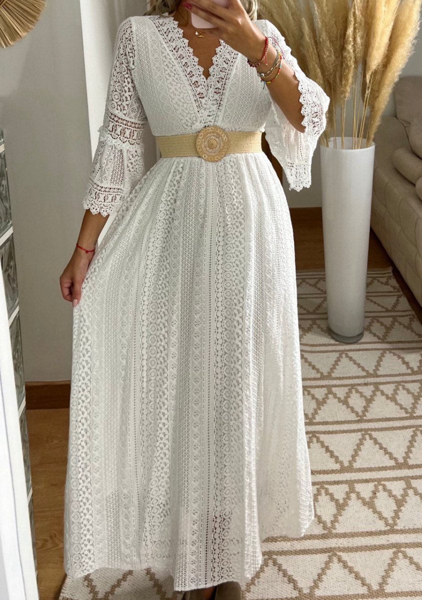 Lace Maxi Bohemian Dress - Bohèmea Butik