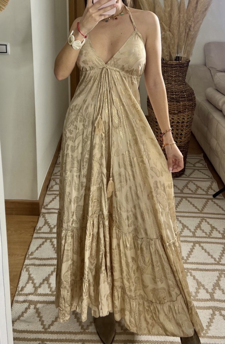 Oasis Silk Maxi Dress - Bohèmea Butik