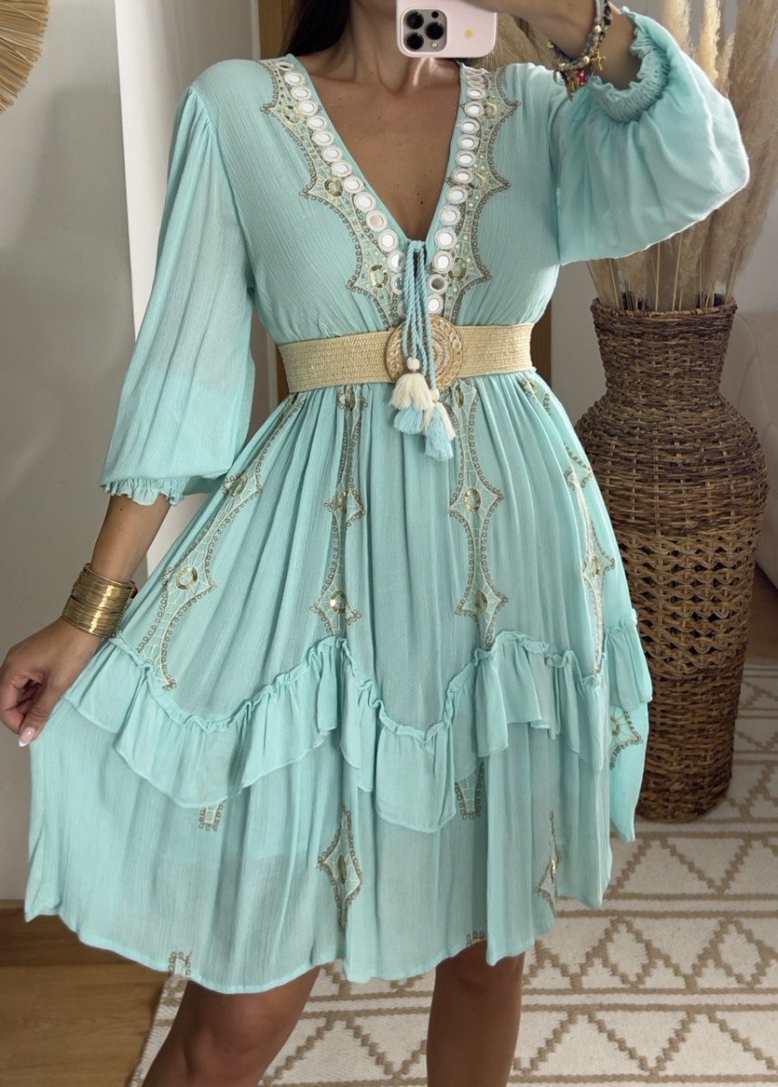 Desert Mini boho Dress - Bohèmea Butik