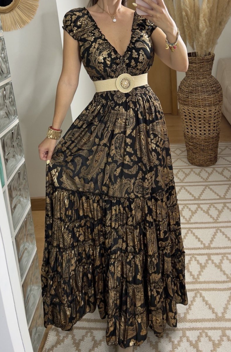 Serene Silk Maxi Dress - Bohèmea Butik
