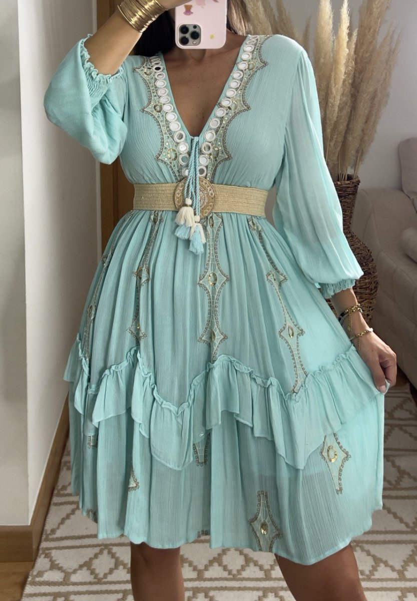 Desert Mini boho Dress - Bohèmea Butik