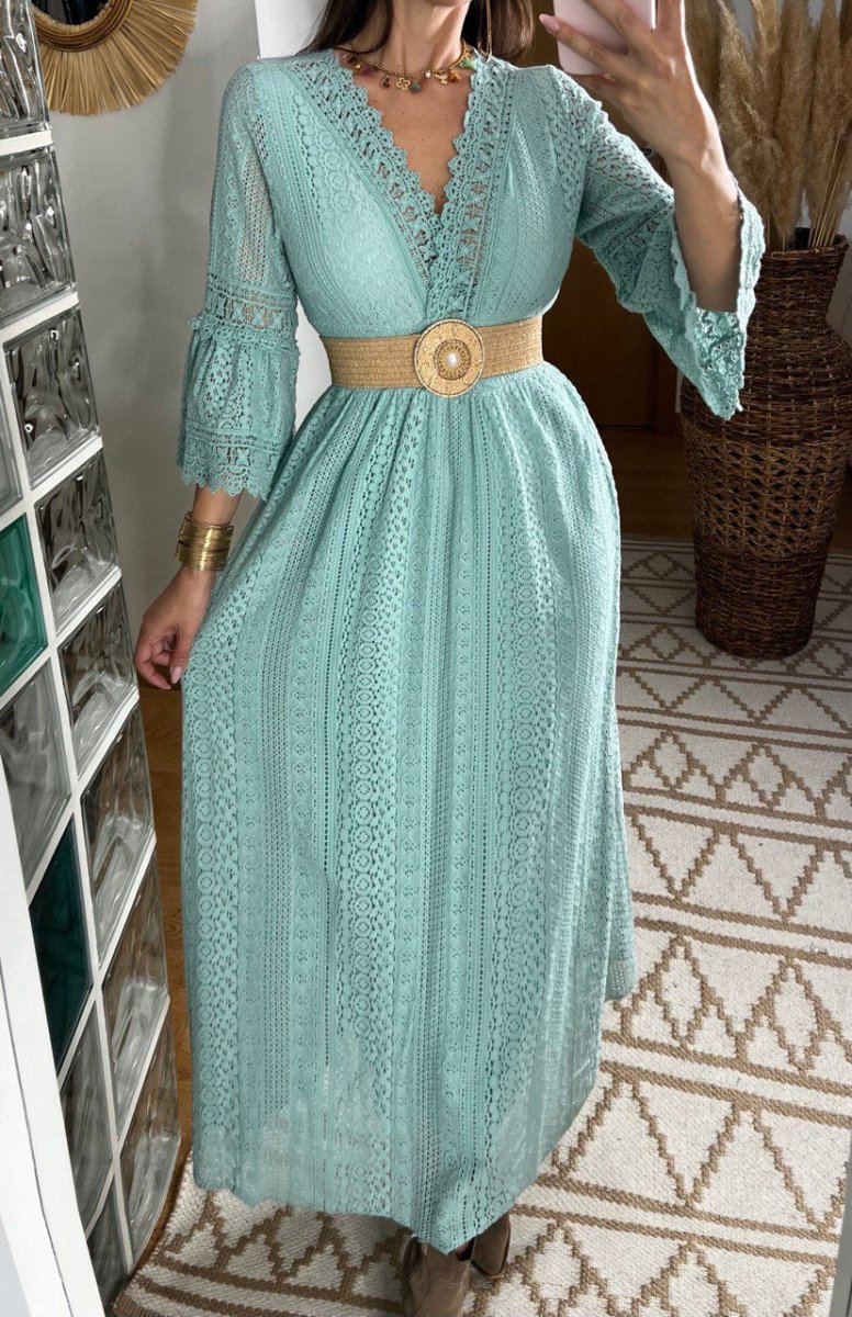 Lace Maxi Bohemian Dress - Bohèmea Butik