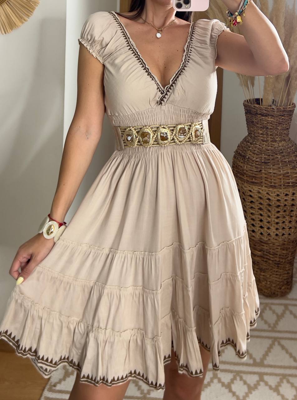 Serene Mini Boho Dress - Bohèmea Butik