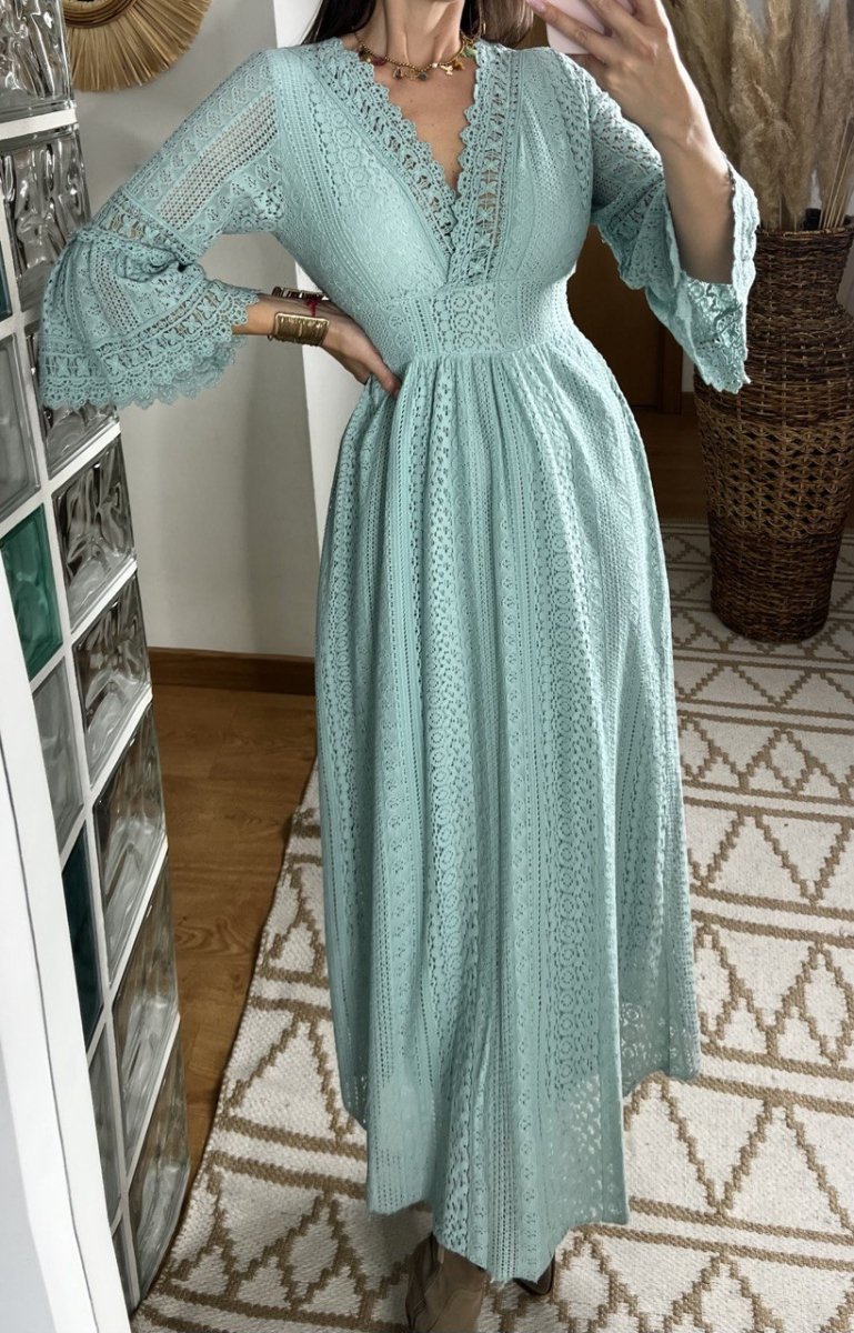 Lace Maxi Bohemian Dress - Bohèmea Butik