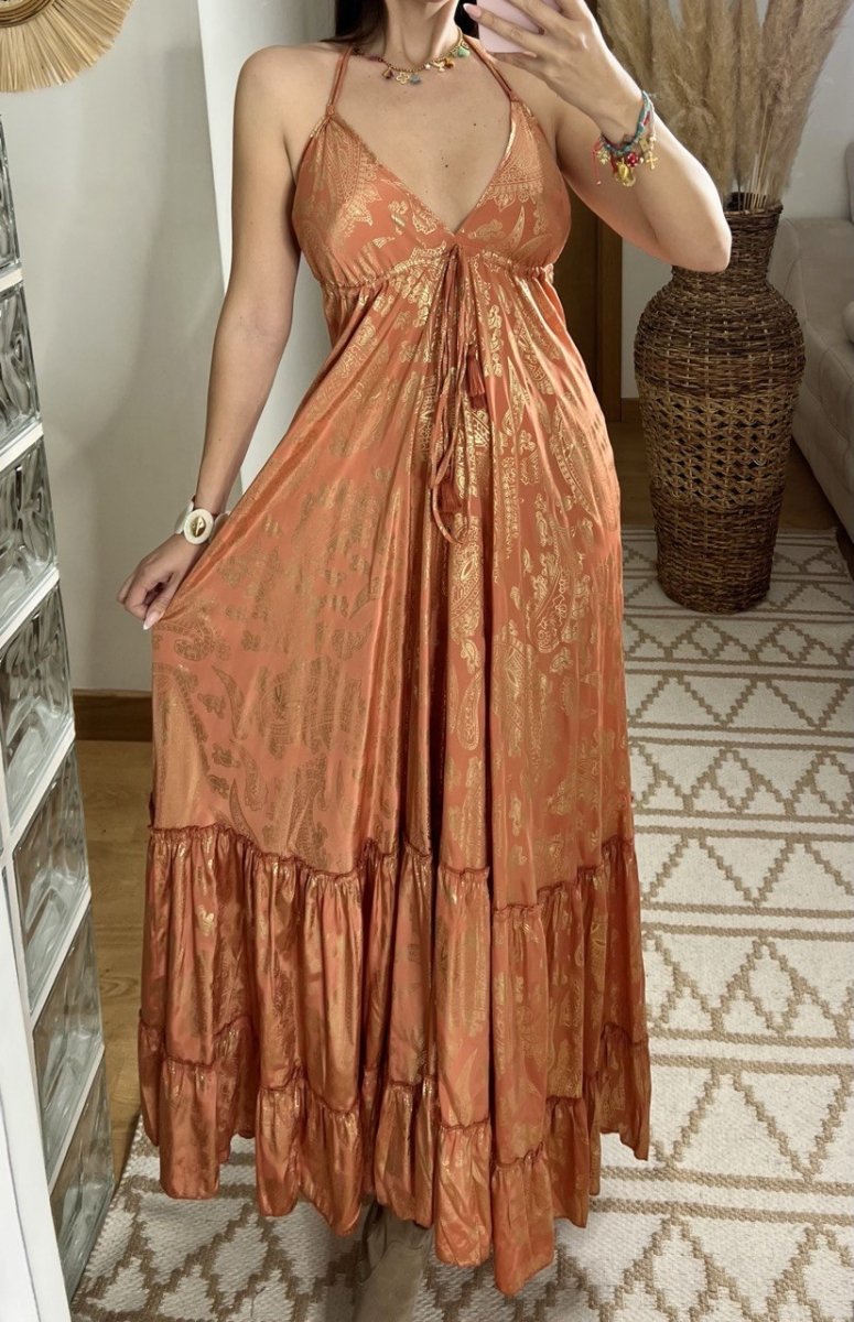 Oasis Silk Maxi Dress - Bohèmea Butik