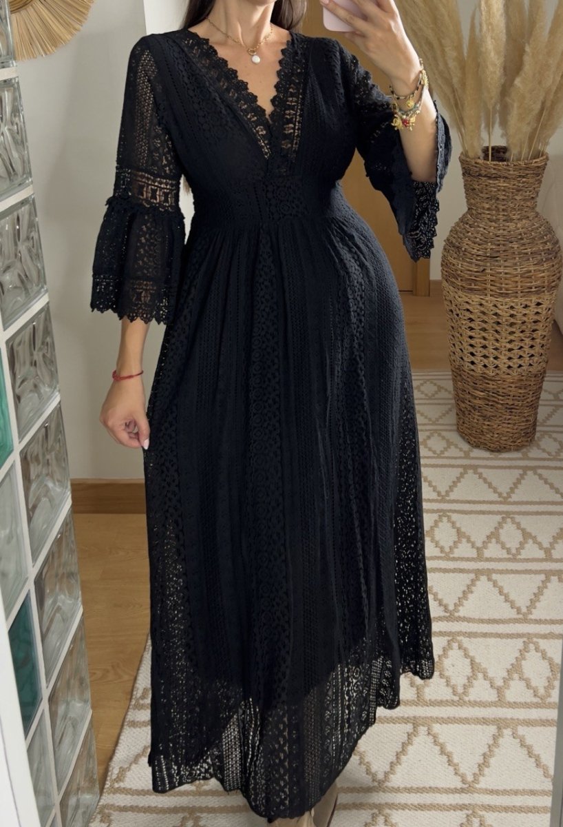 Sage Lace Dress - Bohèmea Butik
