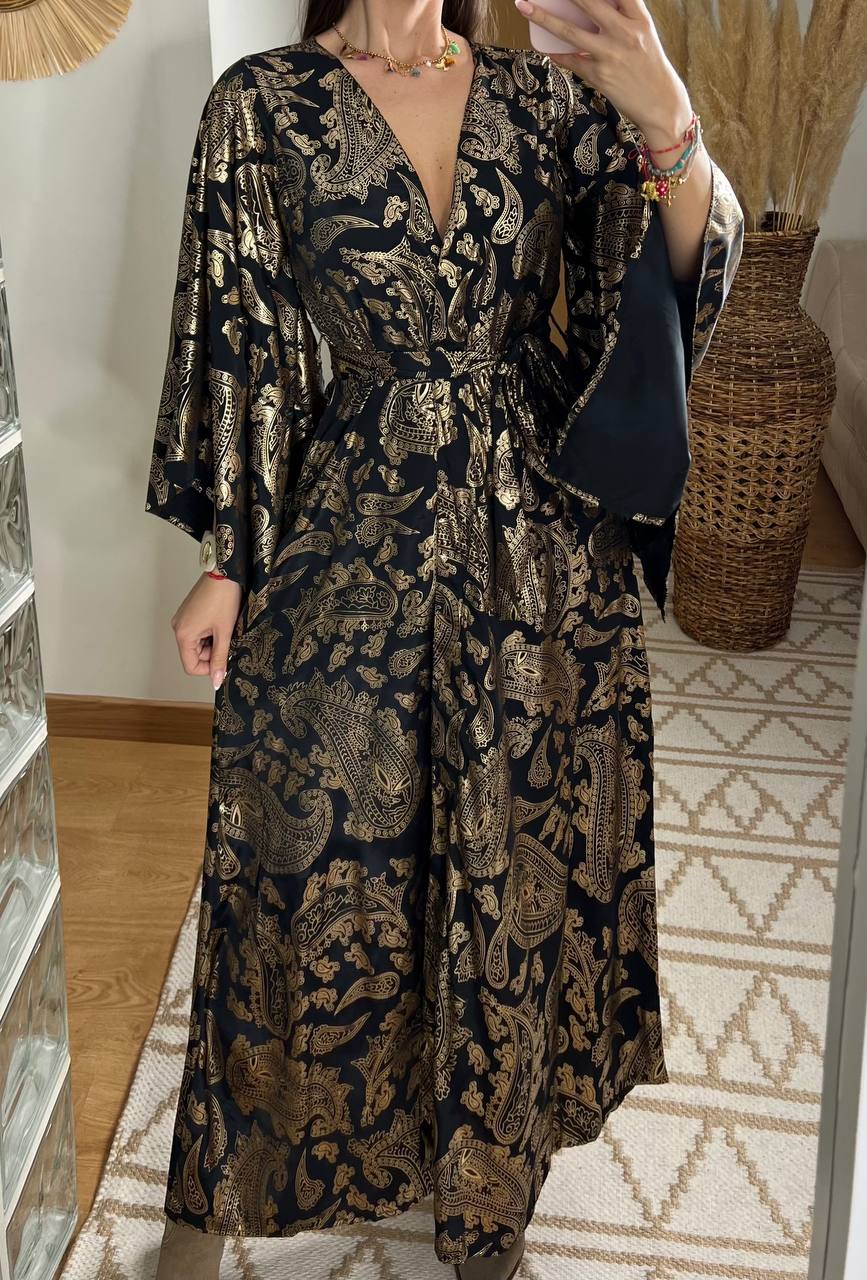 Natural Kaftan Maxi Dress - Bohèmea Butik