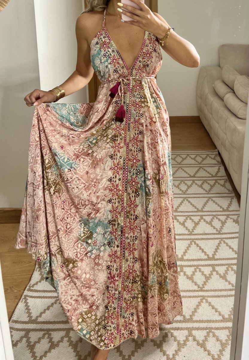 Luna Silk Dress - Bohèmea Butik