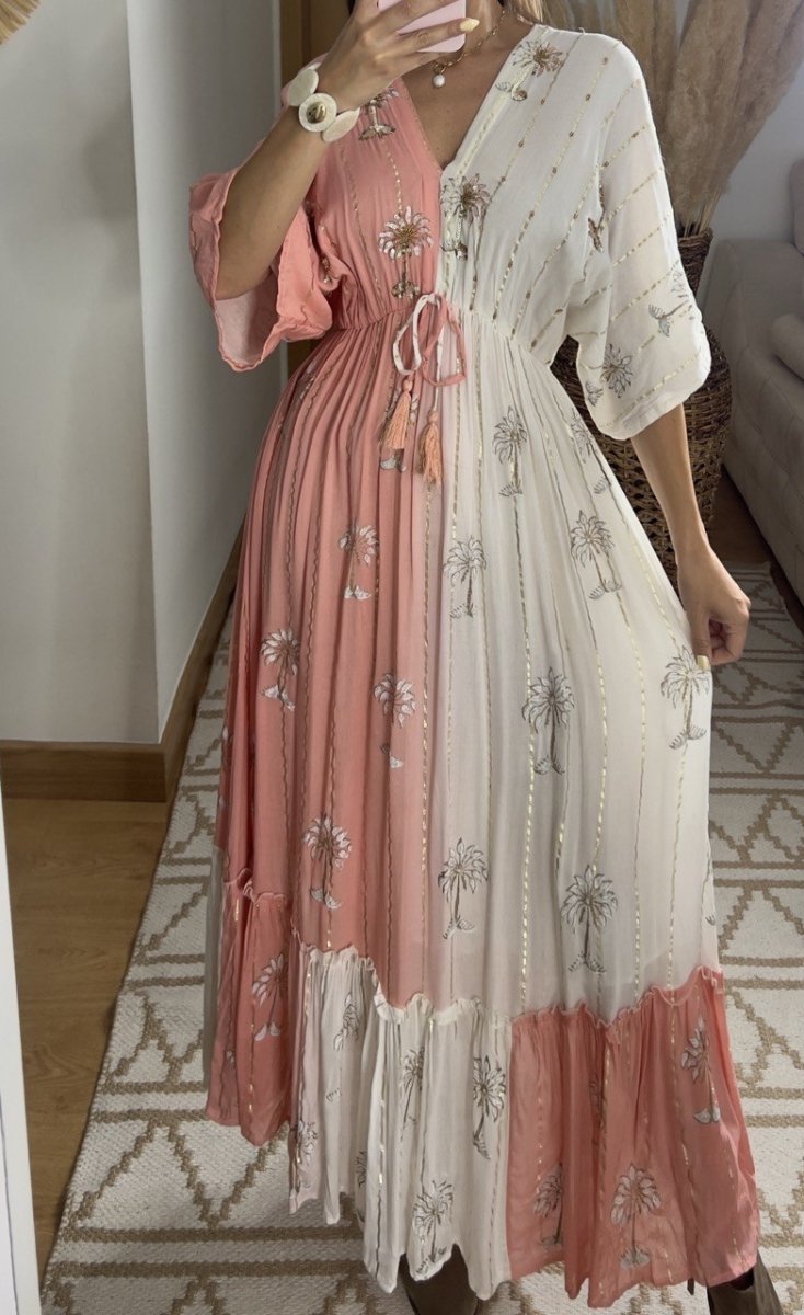Palm Boho Maxi Dress - Bohèmea Butik